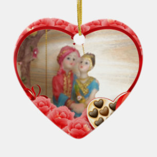 Ornement En Céramique Romantique Amour Coeur Art Imprimer