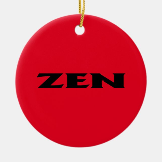 Ornement en céramique ronde noire zen (Devant)