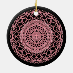 Ornement En Céramique Rose 1