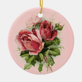 Ornement En Céramique Roses d'antiquités vintages
