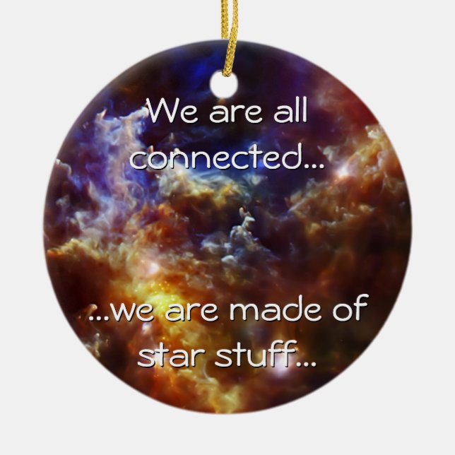 Ornement En Céramique Rosette Nebula et la crèche stellaire (Devant)