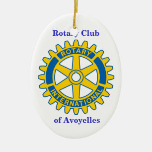 Ornement En Céramique Rotary Club, d'Avoyelles