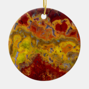 Ornement En Céramique Rouge et jaune Crayloa Jasper