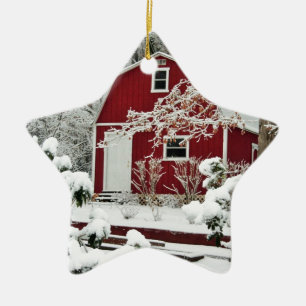 Ornement En Céramique Rouge jeté pendant l'hiver