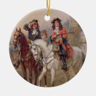 Ornement En Céramique Royalists (huile sur panneau) (paires de 124465)