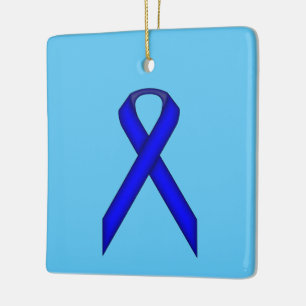 Ornement En Céramique Ruban Blue Standard par Kenneth Yoncich