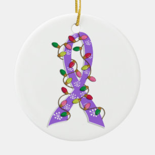 Ornement En Céramique Ruban de lumières de Noël de lymphogranulomatose