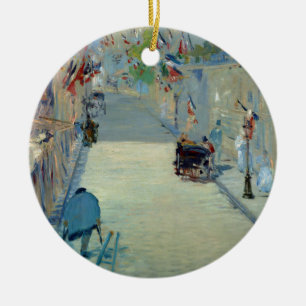 Ornement En Céramique Rue Mosnier avec drapeaux Manet France Art