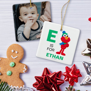 Ornement En Céramique Rue Sésame   Winter Elmo