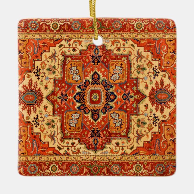 ORNEMENT EN CÉRAMIQUE RUG PERSIEN CLASSIQUE (Devant)