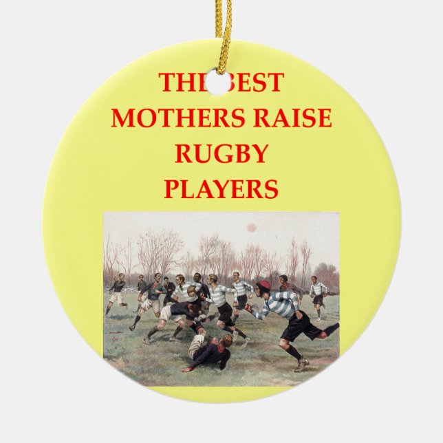ORNEMENT EN CÉRAMIQUE RUGBY (Devant)