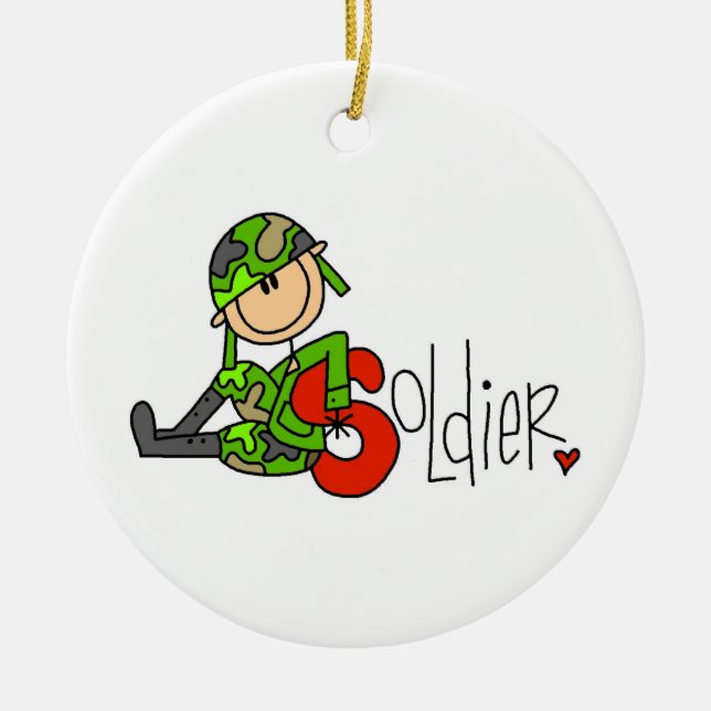 Ornement En Céramique S est pour Soldier (Devant)