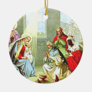 Ornement En Céramique Sages à la nativité