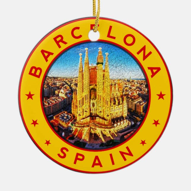 Ornement En Céramique Sagrada Familia Barcelone (Devant)