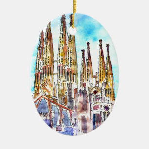 Ornement En Céramique Sagrada Familia Barcelone