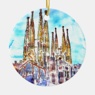 Ornement En Céramique Sagrada Familia Barcelone