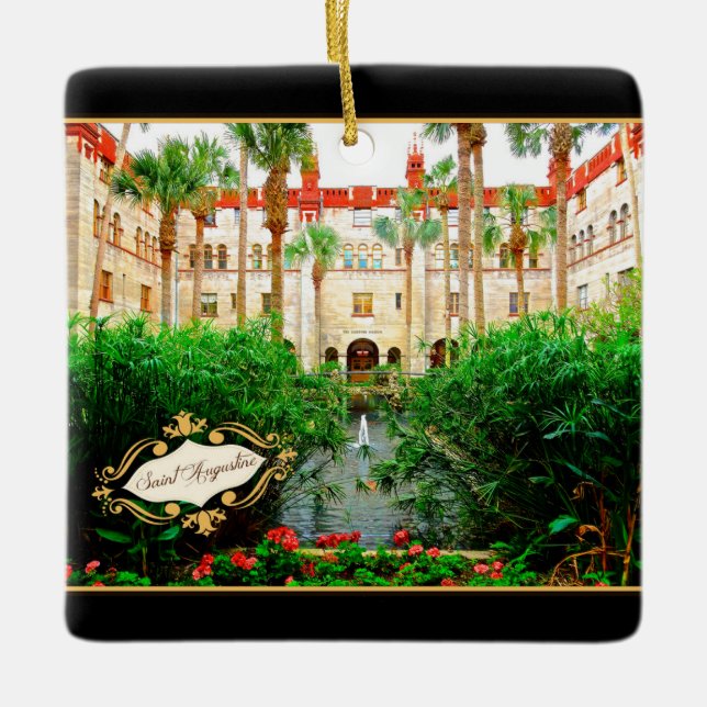 Ornement En Céramique Saint Augustine Florida Lightner Museum & Gardens (Devant)
