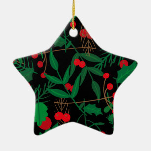 Ornement En Céramique saint de noël noir