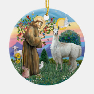 Ornement En Céramique Saint François - Lama 12