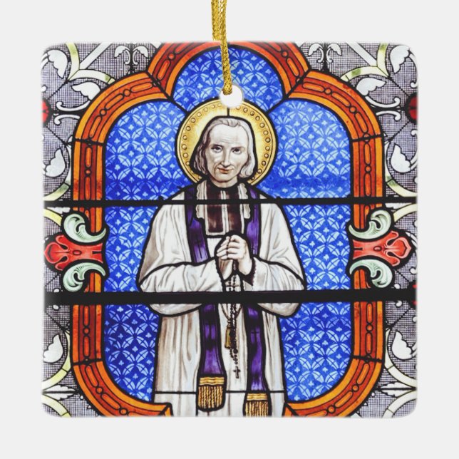 Ornement En Céramique Saint Jean Baptiste Marie Vianney (Devant)