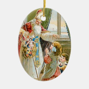 Ornement En Céramique Saint Nicolas de Noël