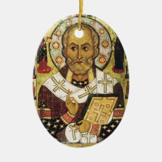 Ornement En Céramique Saint Nicolas Père Noël