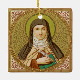 Ornement En Céramique Saint-Teresa d'Avila (SNV 27) Carré