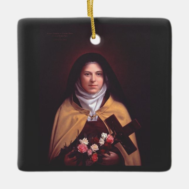 Ornement En Céramique Saint-Thérèse de Lisieux (Devant)