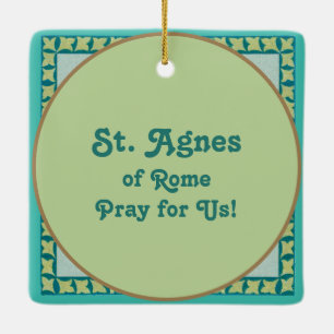 Ornement En Céramique Sainte Agnès de Rome (BK 006)