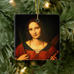 Ornement En Céramique Sainte Catherine d'Alexandrie (Bernardino Luini)