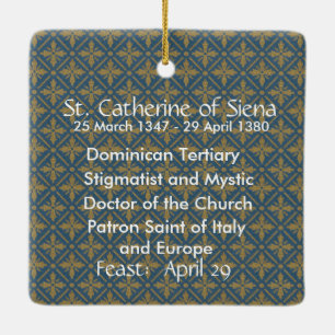 Ornement En Céramique Sainte-Catherine de Sienne (BK 19)