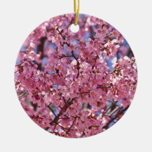 Ornement En Céramique Sakura Pink Cherry Blossom Sky