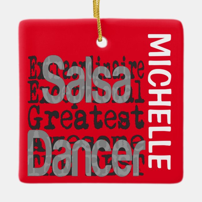 Ornement En Céramique Salsa Dancer Fuchom (Devant)