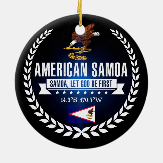 Ornement En Céramique Samoa américaines (Dos)