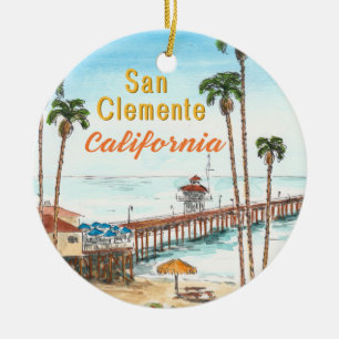 Ornement en céramique San Clemente California