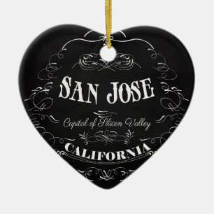 Ornement En Céramique San Jose, la Californie - capitale de Silicon