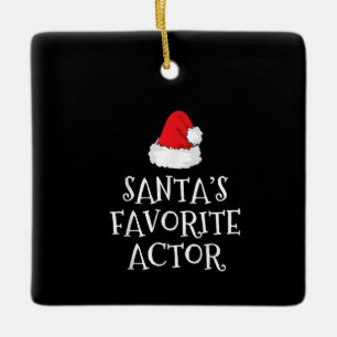 Ornement En Céramique Santas Acteur favori Christmas Actrice intérimaire