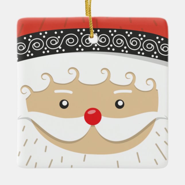 Ornement En Céramique Santas Jolly Face Noël (Devant)