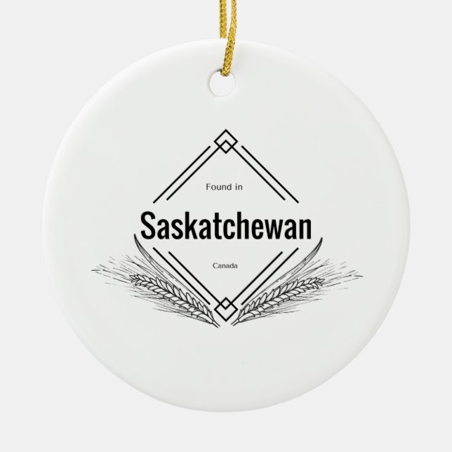 Ornement En Céramique Saskatchewan - trouvée en Saskatchewan (Devant)