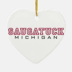 Ornement En Céramique Saugatuck MI - Lettres