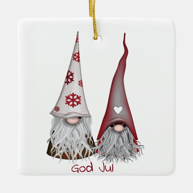 Ornement En Céramique Scandinavian Gnomes (Devant)