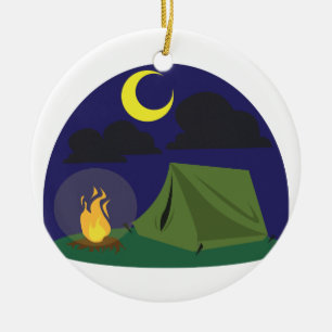 Ornement En Céramique Scène de camping