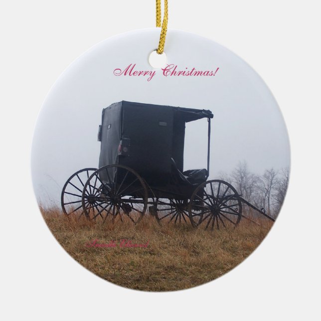 Ornement En Céramique Scènes de Noël d'Ohio (Devant)