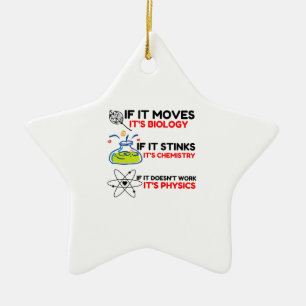 ORNEMENT EN CÉRAMIQUE SCIENCE BIOLOGY CHIMIISTRY PHYSICS