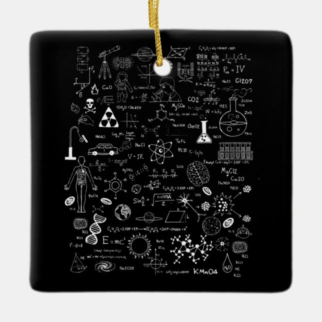 Ornement En Céramique Science Physique Chimie Biologie Astronomie (Devant)