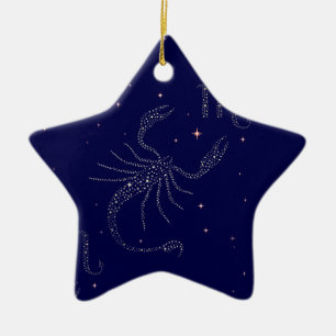 Ornement En Céramique scorpio étoiles