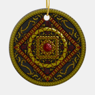 Ornement En Céramique Scorpio Mandala