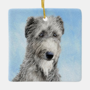 Ornement En Céramique Scottish Deerhound Peinture - Cute Original Chien