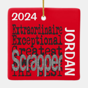 Ornement En Céramique Scrapper Extraordinaire PERSONNALISÉ