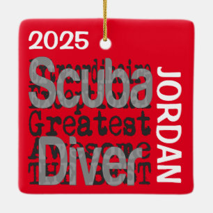Ornement En Céramique Scuba Diver Extraordinaire PERSONNALISÉ